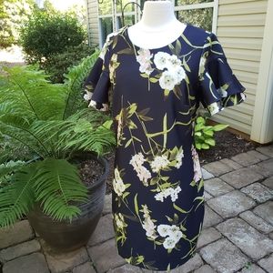 Tommy Hilfiger Navy Floral Sheath Dress
